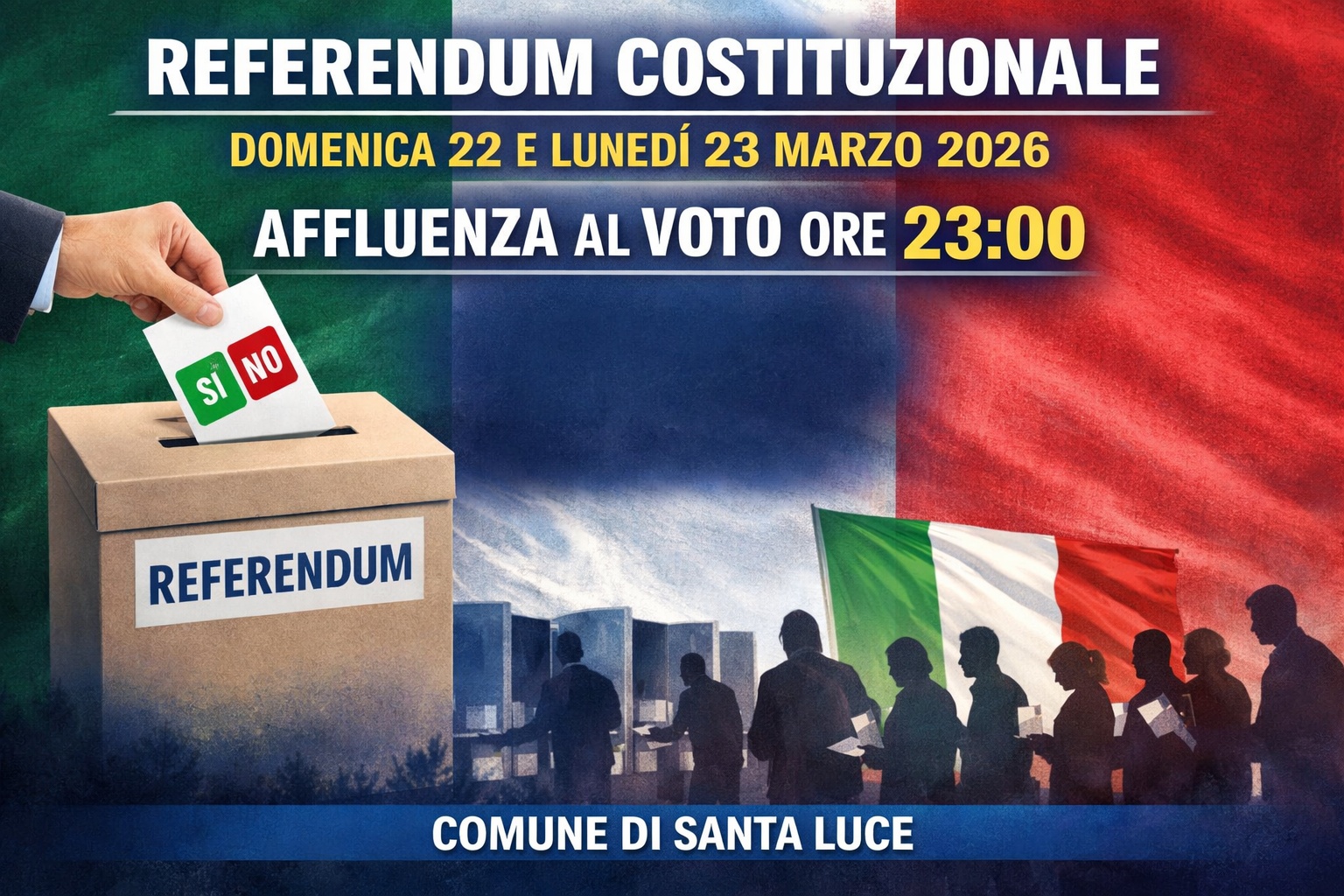 referendum marzo 2026 affluenza alle 23