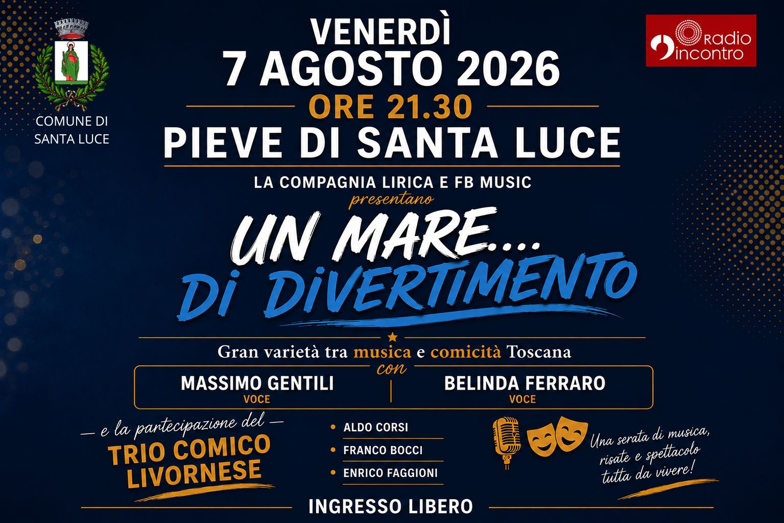 evento 7 agosto 2026 pieve di santa luce