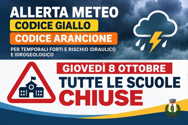 allerta arancione 8 ottobre 2026