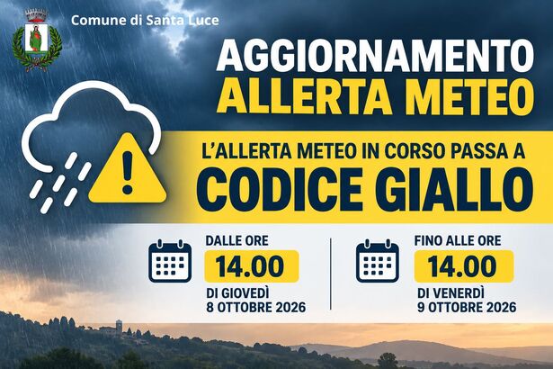 allerta passa a giallo 7 8 ottobre 26